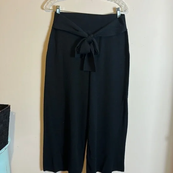 Moth by Anthropologie black Tie sweater pants size M - Picture 2 of 5